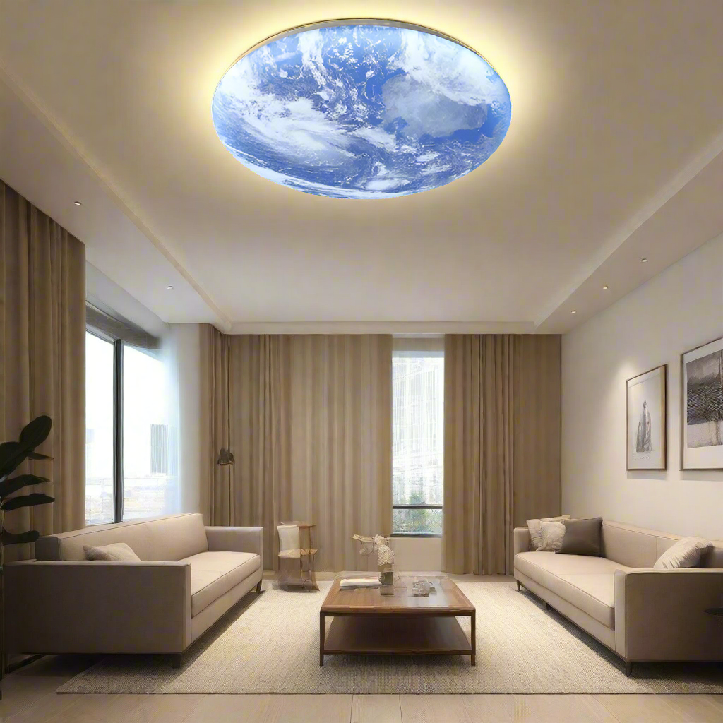 TerraGlow - Earth-inspired circular ceiling light