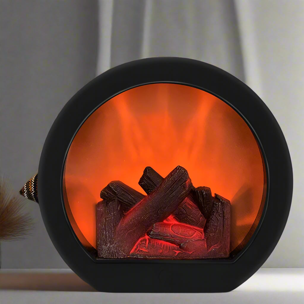 GlowHearth - Portable Electric Fireplace with Realistic Flame Effect