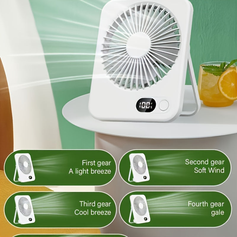 Ultra-Thin Portable USB Fan | Rechargeable Desktop Cooling Solution