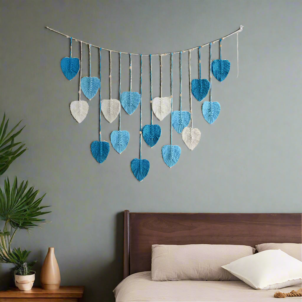 BohoBloom- Handwoven Leaf Garland Wall Hanging