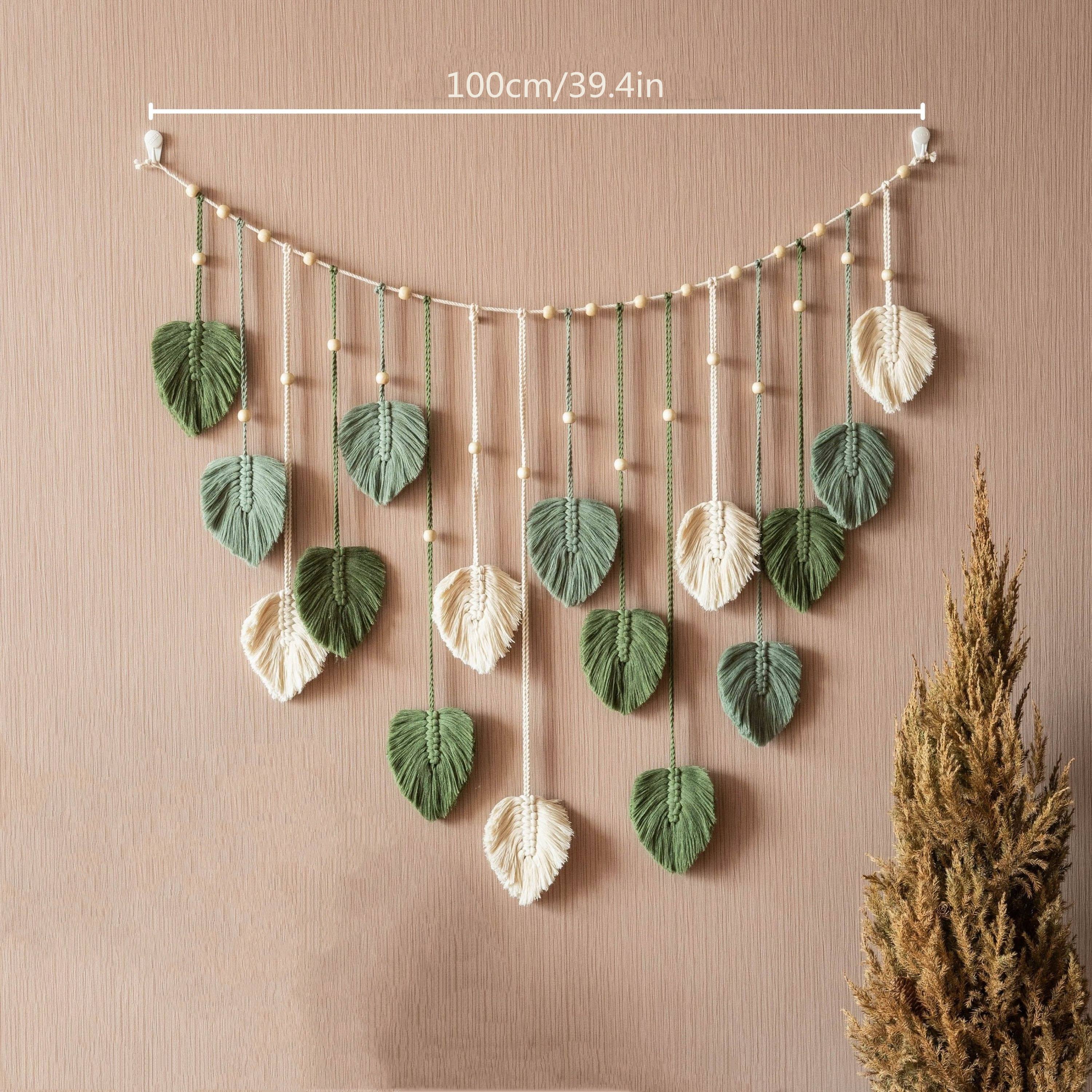 BohoBloom- Handwoven Leaf Garland Wall Hanging