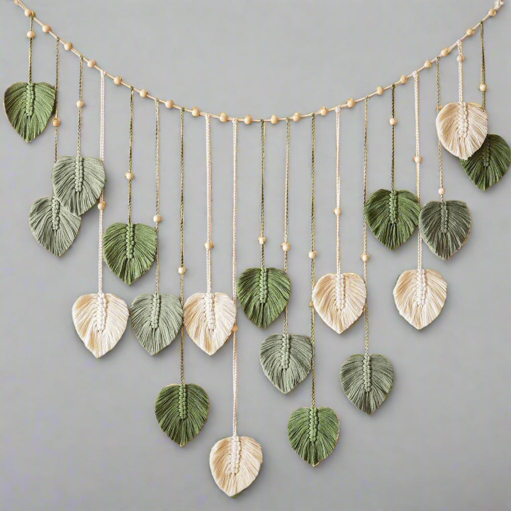 BohoBloom- Handwoven Leaf Garland Wall Hanging