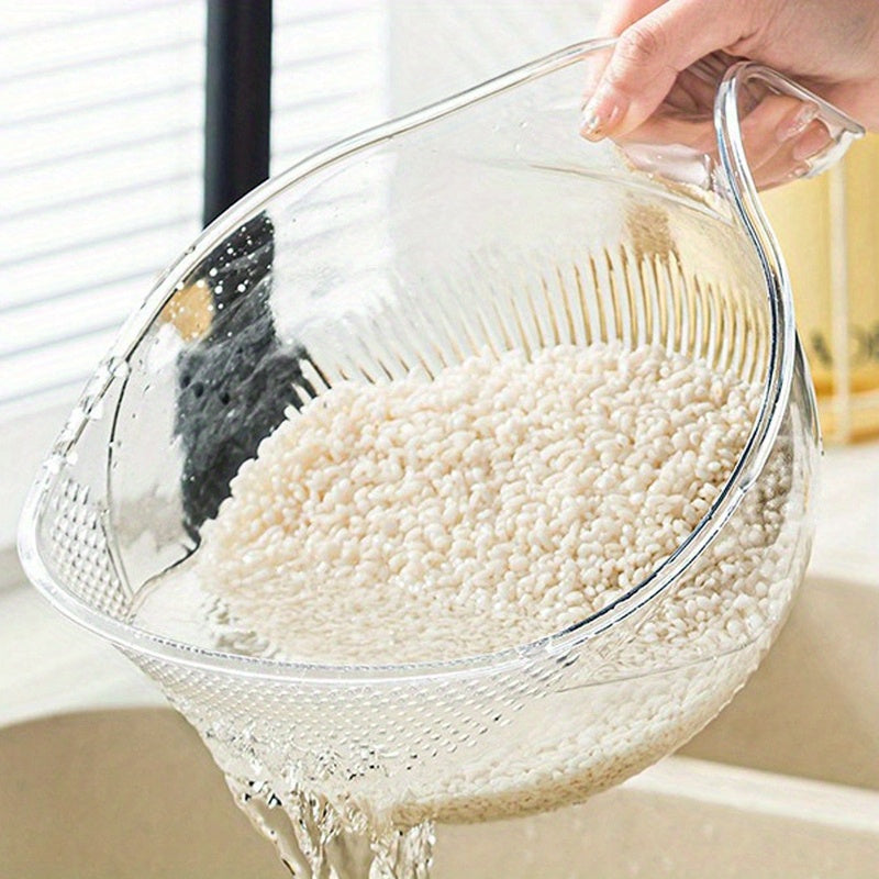 MultiDrain Rice Washing Bowl – Multifunctional Strainer & Drain Basket