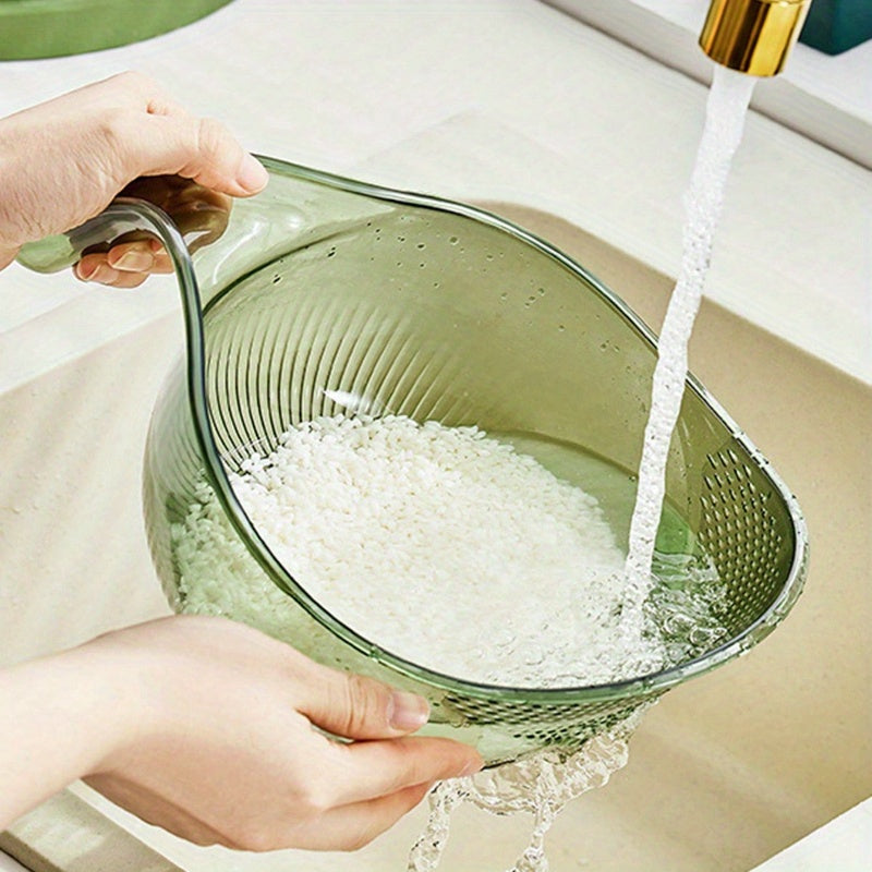 MultiDrain Rice Washing Bowl – Multifunctional Strainer & Drain Basket