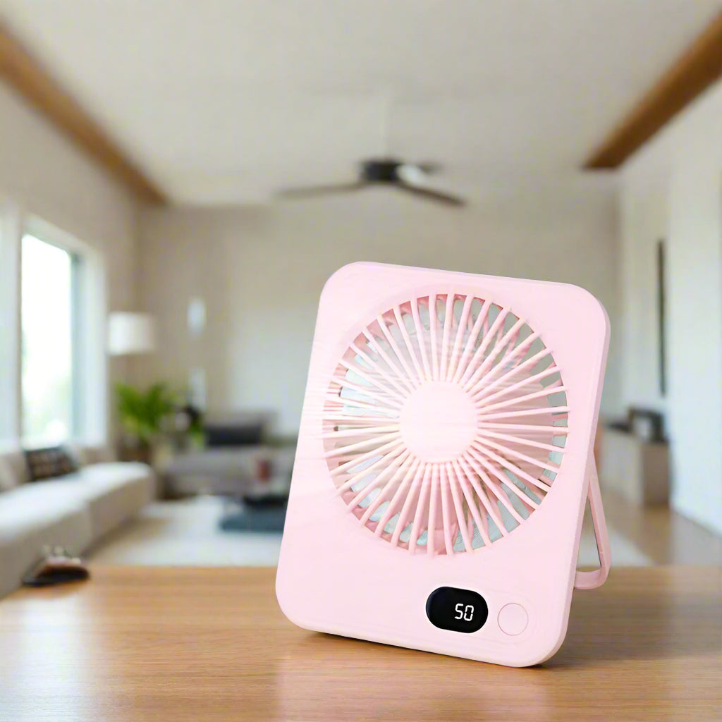 Ultra-Thin Portable USB Fan | Rechargeable Desktop Cooling Solution