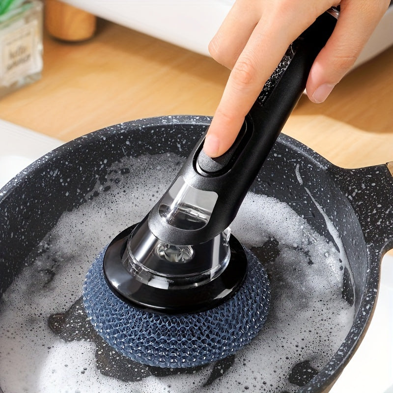 Soap Dispensing Kitchen Brush | Ergonomic Pan & Sink Scrubber