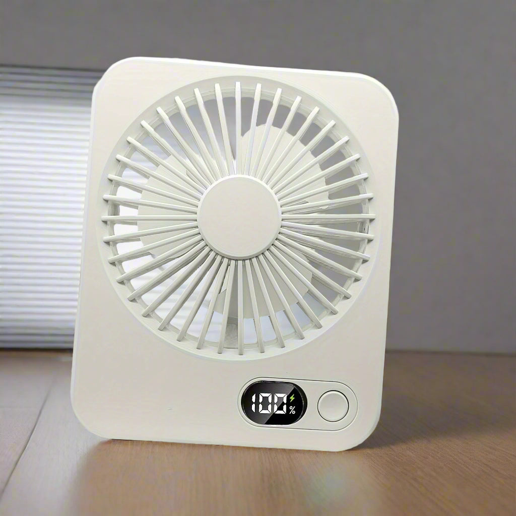 Ultra-Thin Portable USB Fan | Rechargeable Desktop Cooling Solution