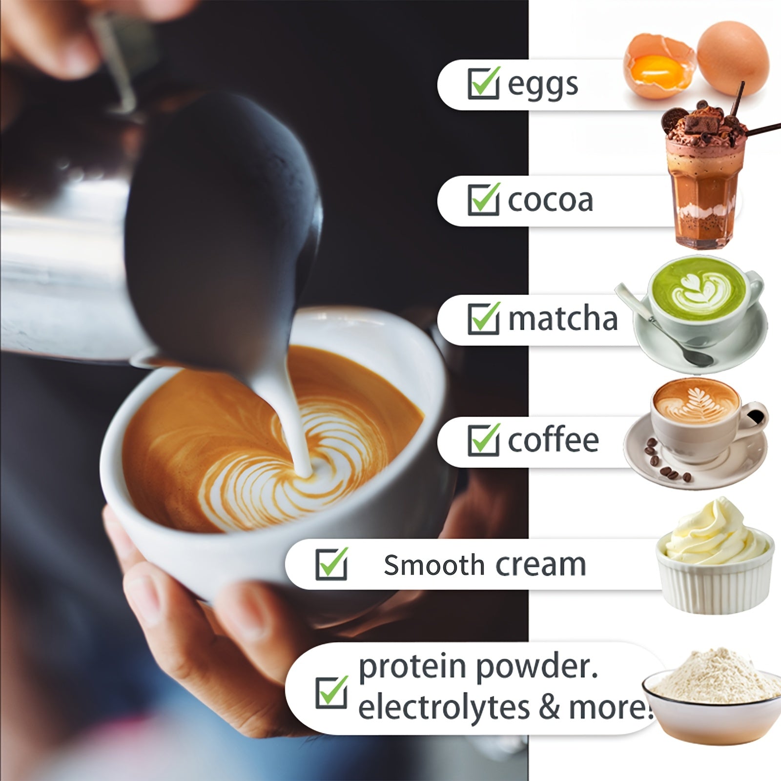 DrinkMixer - Battery–Operated Handheld Milk Frother