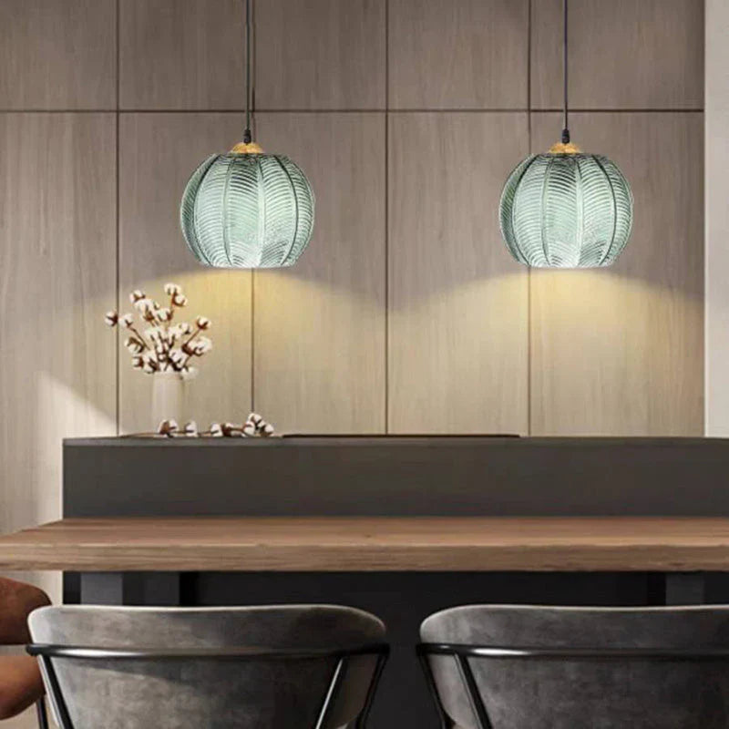 ElegantLeaf - Textured Pendant Light Glass Shade for Soft Ambient Glow