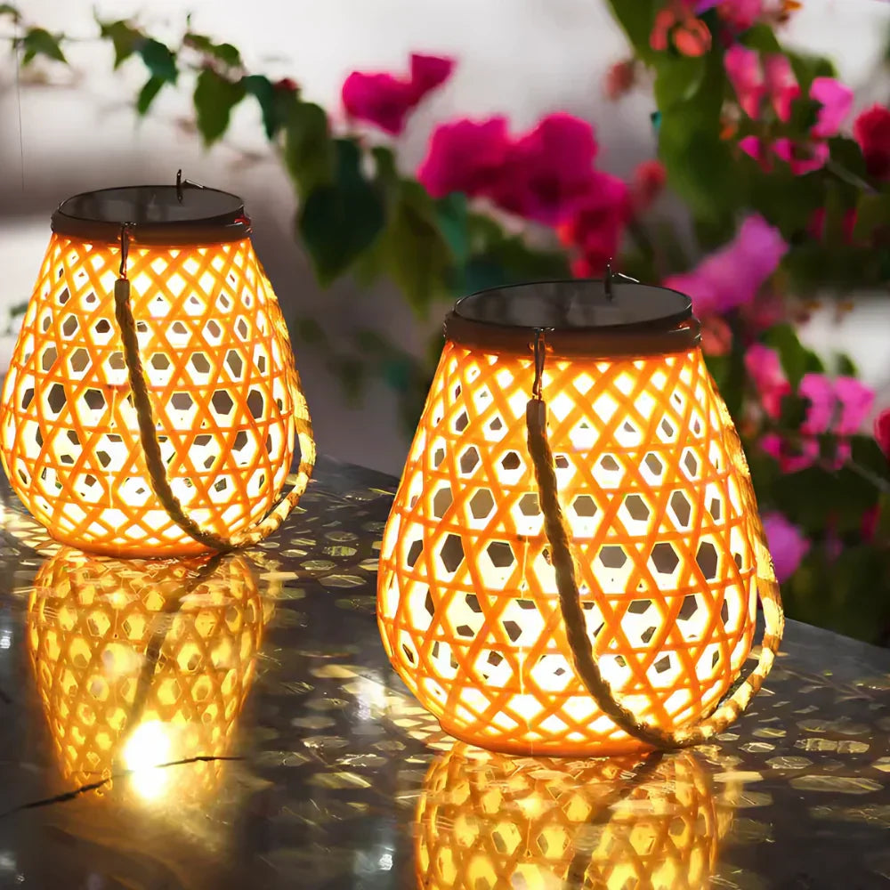 Solara eco-friendly solar lamp with decorative light pattern