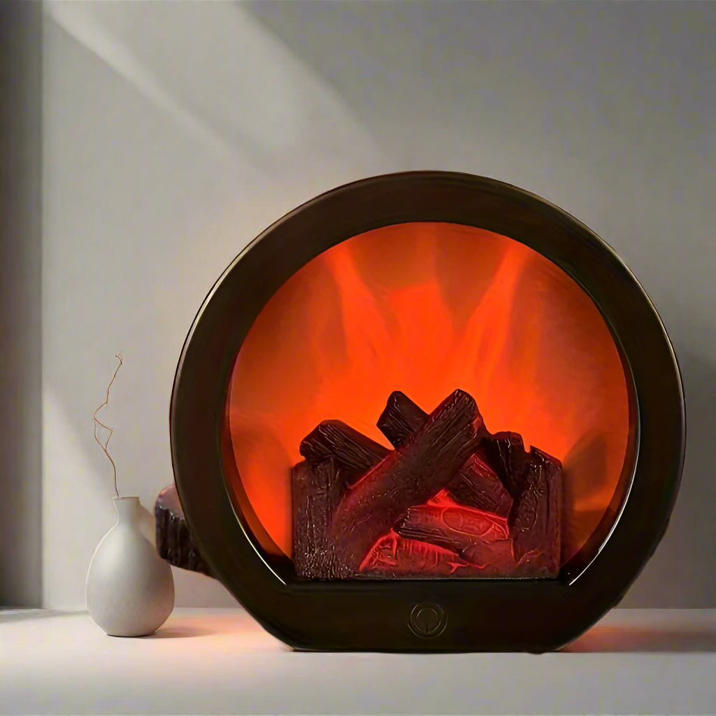 GlowHearth - Portable Electric Fireplace with Realistic Flame Effect