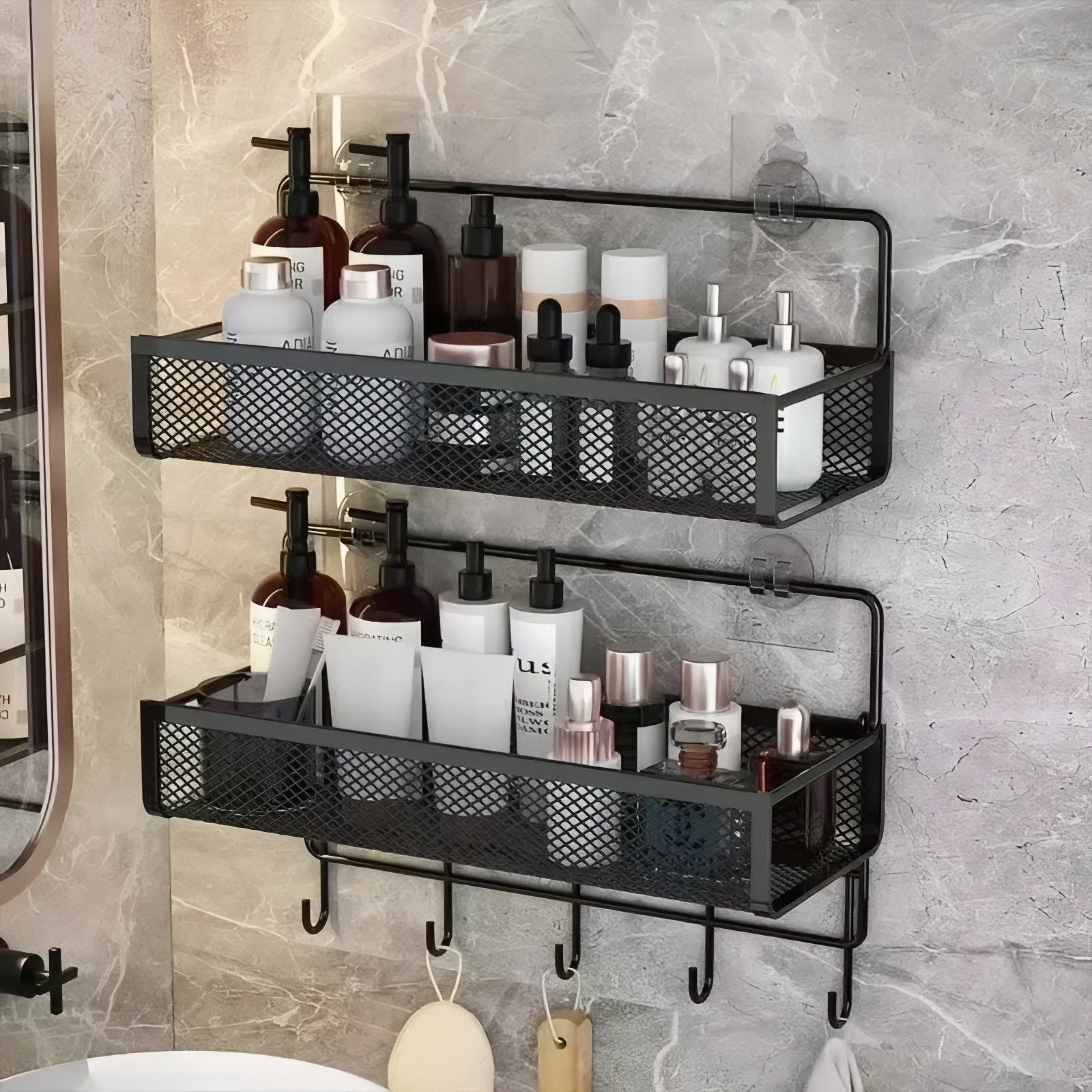 PladsSmart Wall Shelf with Hooks
