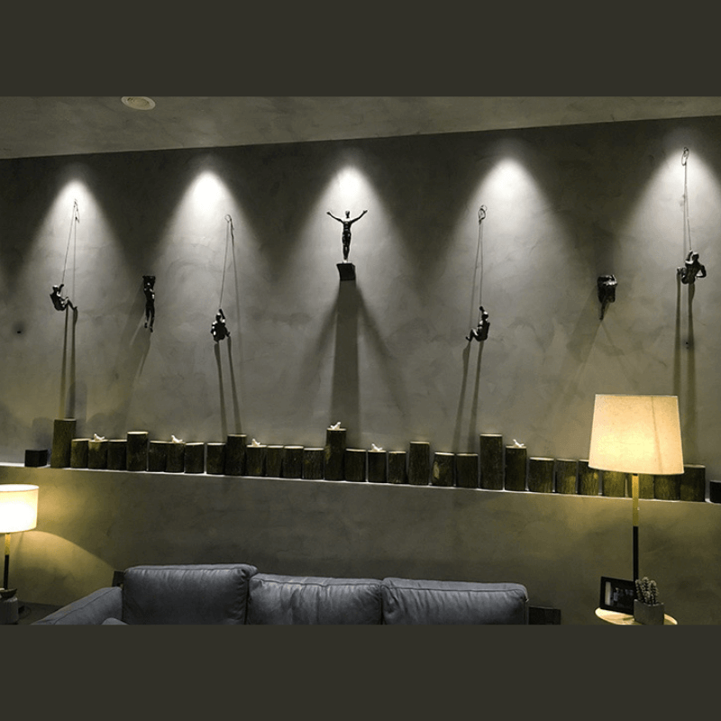 Elevate Climbing Man Wall Decor Set – Modern 3D Art for Unique Interiors