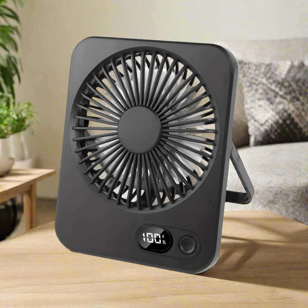 Ultra-Thin Portable USB Fan | Rechargeable Desktop Cooling Solution