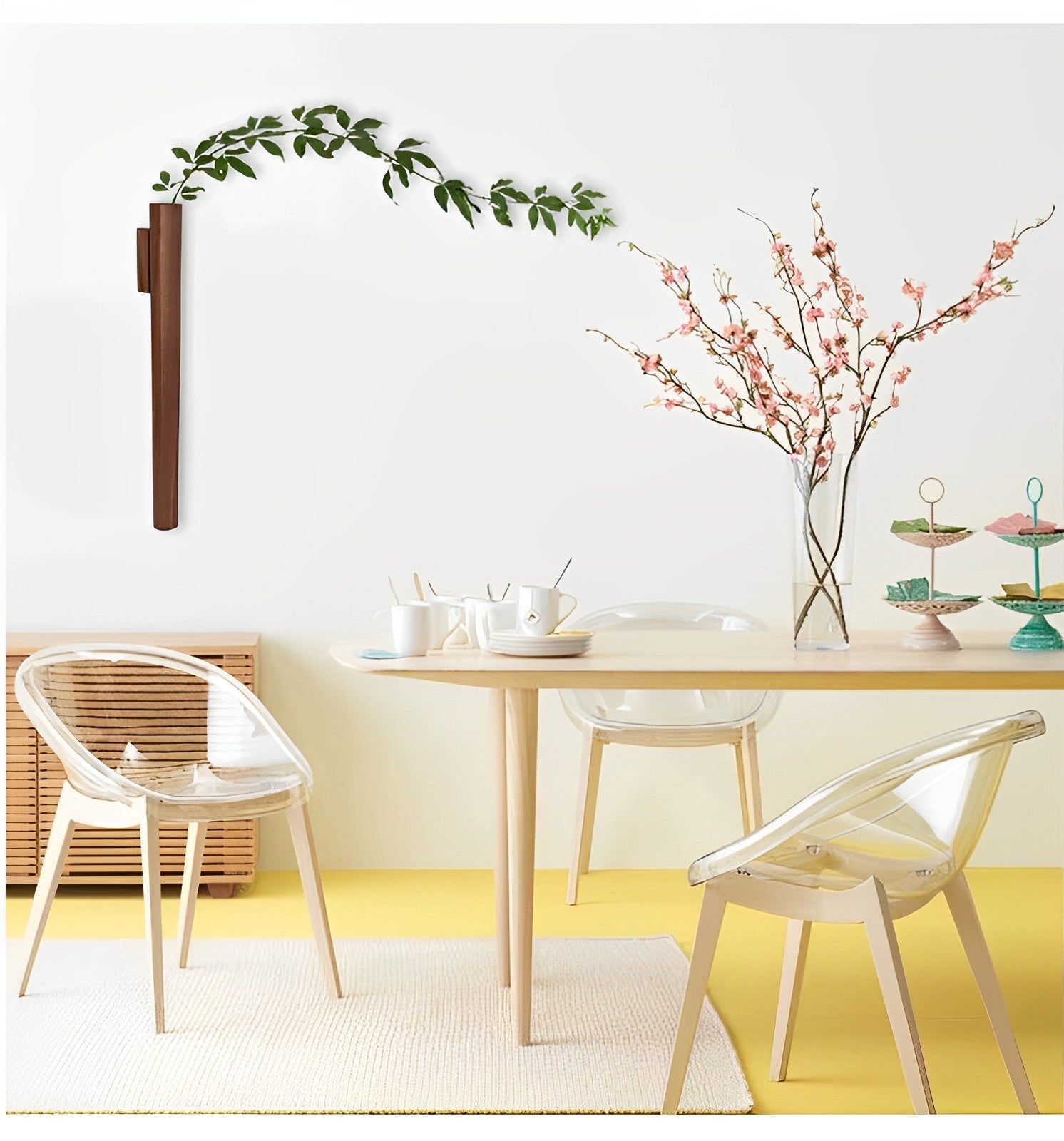 FloraFrame – Minimalist Wooden Wall-Mounted Vase