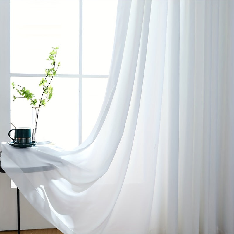 Lunara - Elegant Sheer White Curtains for Serene Interiors