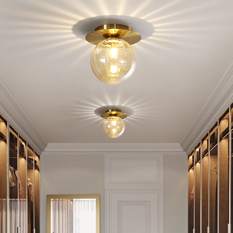 GoldenGlow - Amber glass ceiling light for recessed installation