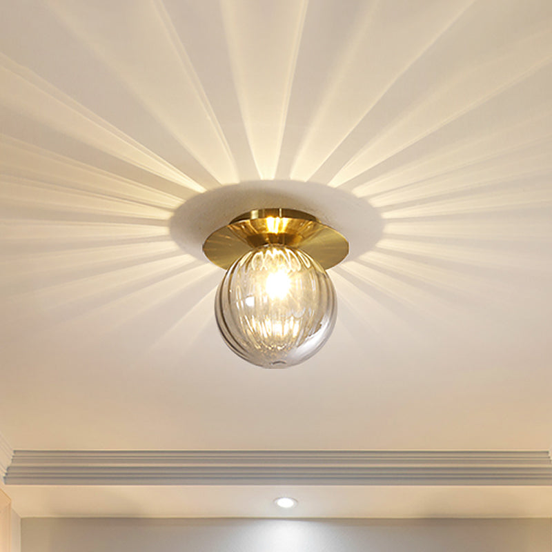GoldenGlow - Amber glass ceiling light for recessed installation