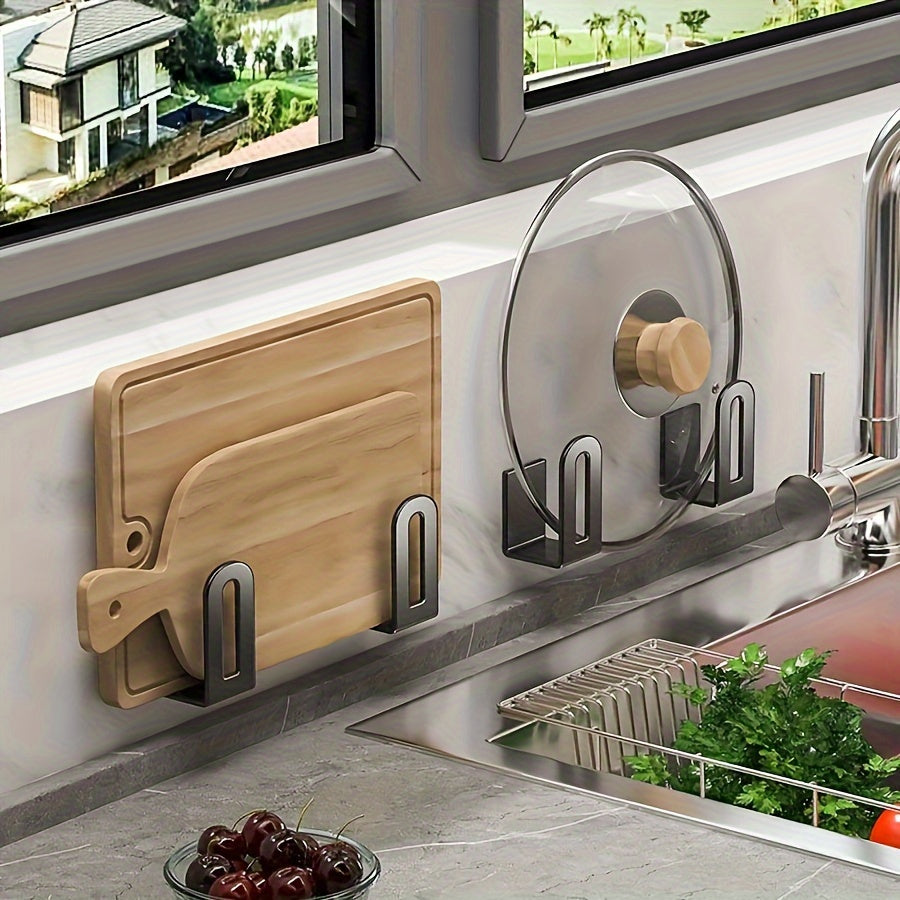 Hagen Stainless Steel Kitchen Hook Rack – Wall-Mounted & Multifunctional Storage