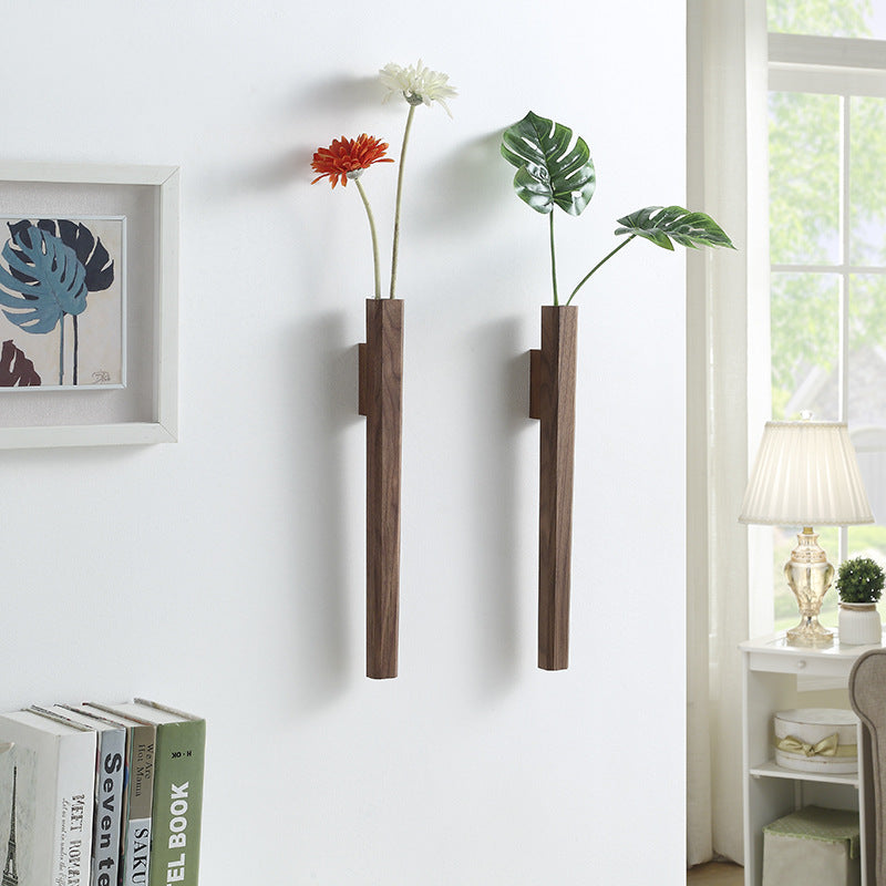 FloraFrame – Minimalist Wooden Wall-Mounted Vase