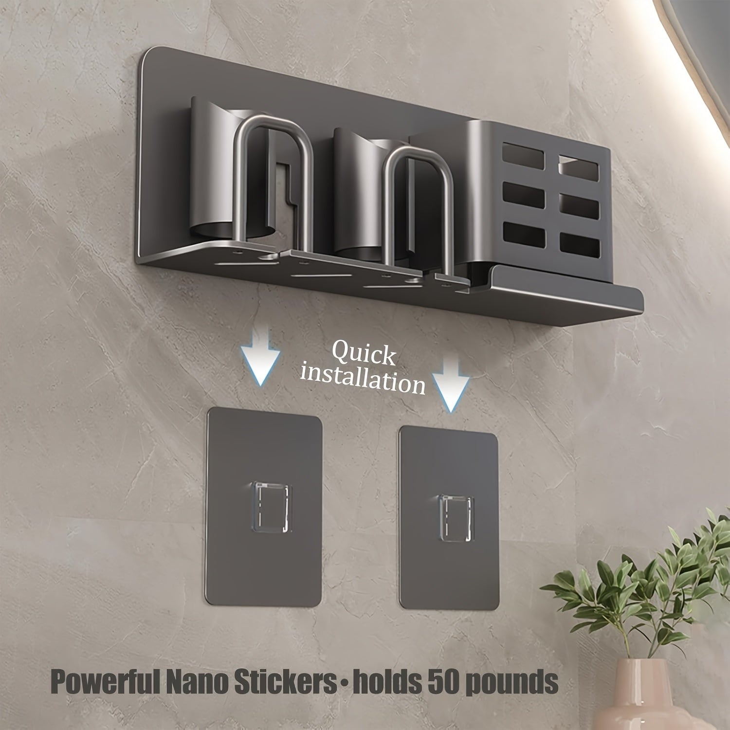 CleanHold Wall-Mounted Electric Toothbrush Organizer