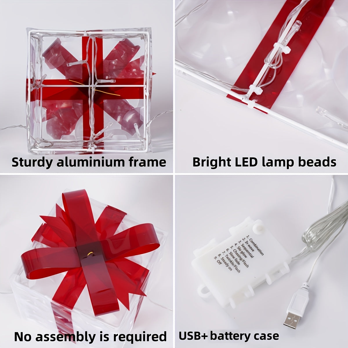 LumiGlow Christmas Lighted Gift Box Set