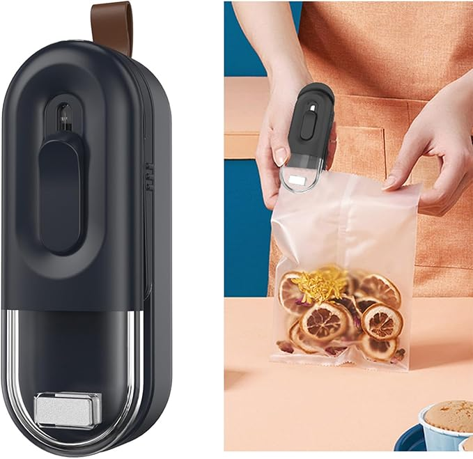 FreshLock Mini Bag Sealer & Cutter – Portable Heat Sealing Machine for Food Storage