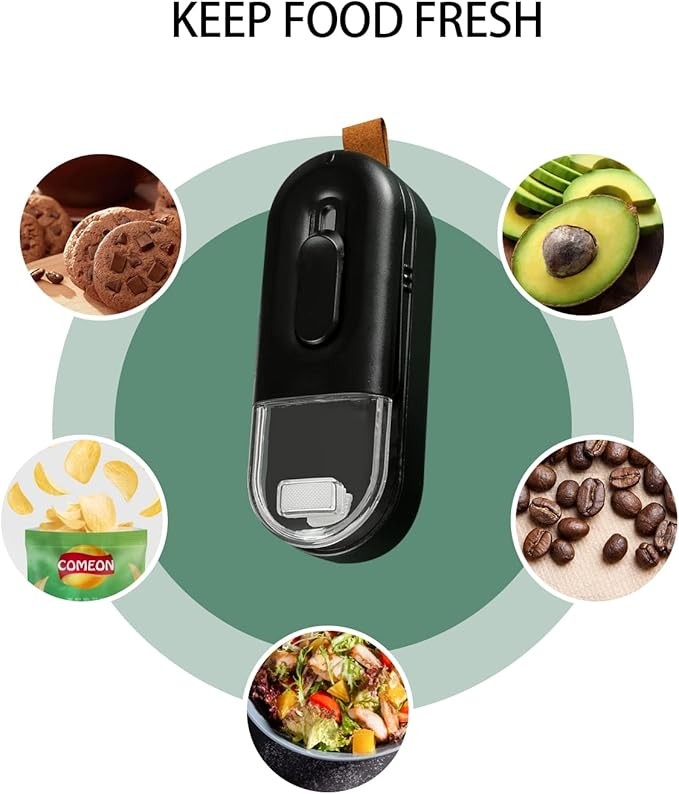 FreshLock Mini Bag Sealer & Cutter – Portable Heat Sealing Machine for Food Storage