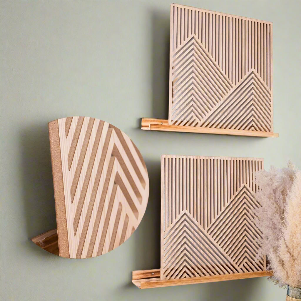 GeoGrace - Modern Geometric Wooden Wall Art Panels