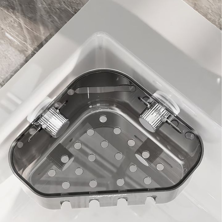 SpinStore - Corner Shower Caddy with Rotating Knobs