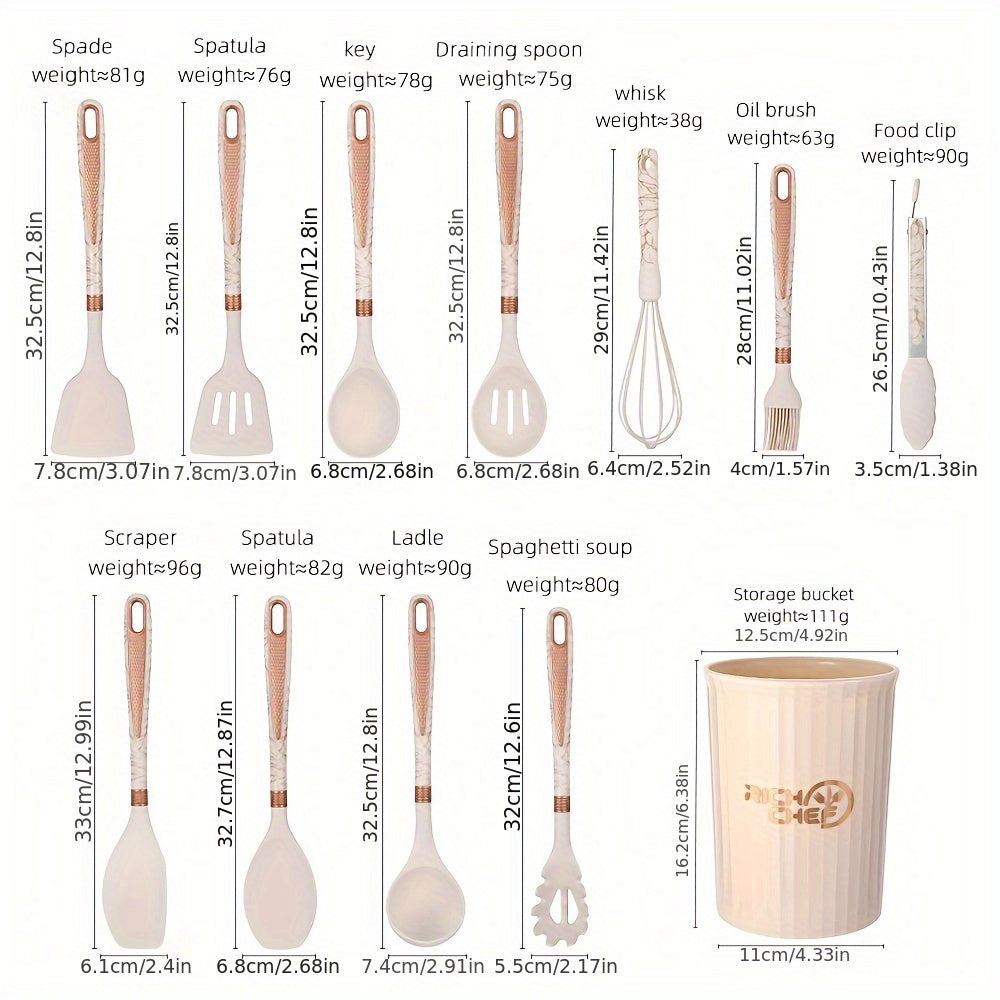 LuxeChef - Elegant Kitchen Utensil Set for Functional Cooking Essentials