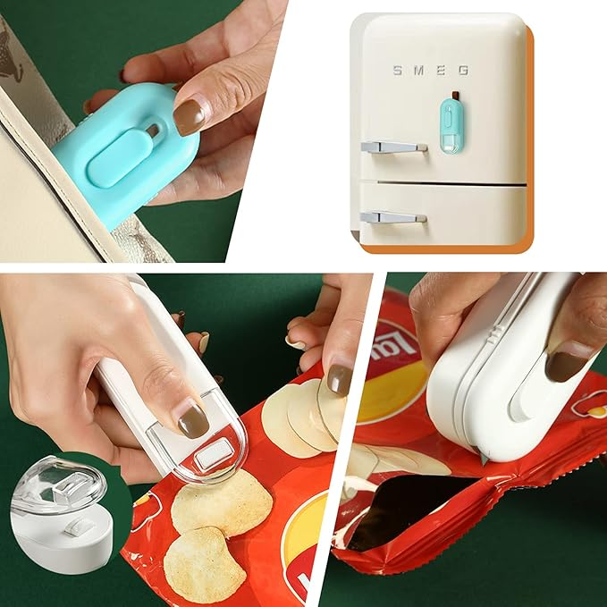 FreshLock Mini Bag Sealer & Cutter – Portable Heat Sealing Machine for Food Storage