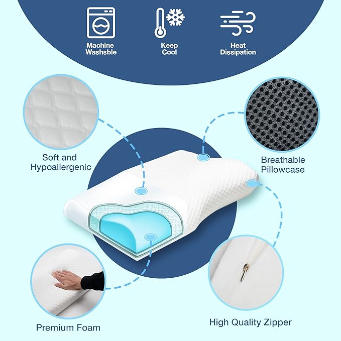 DreamGlow- Beauty and Comfort Anti-Wrinkle Sleep Pillow