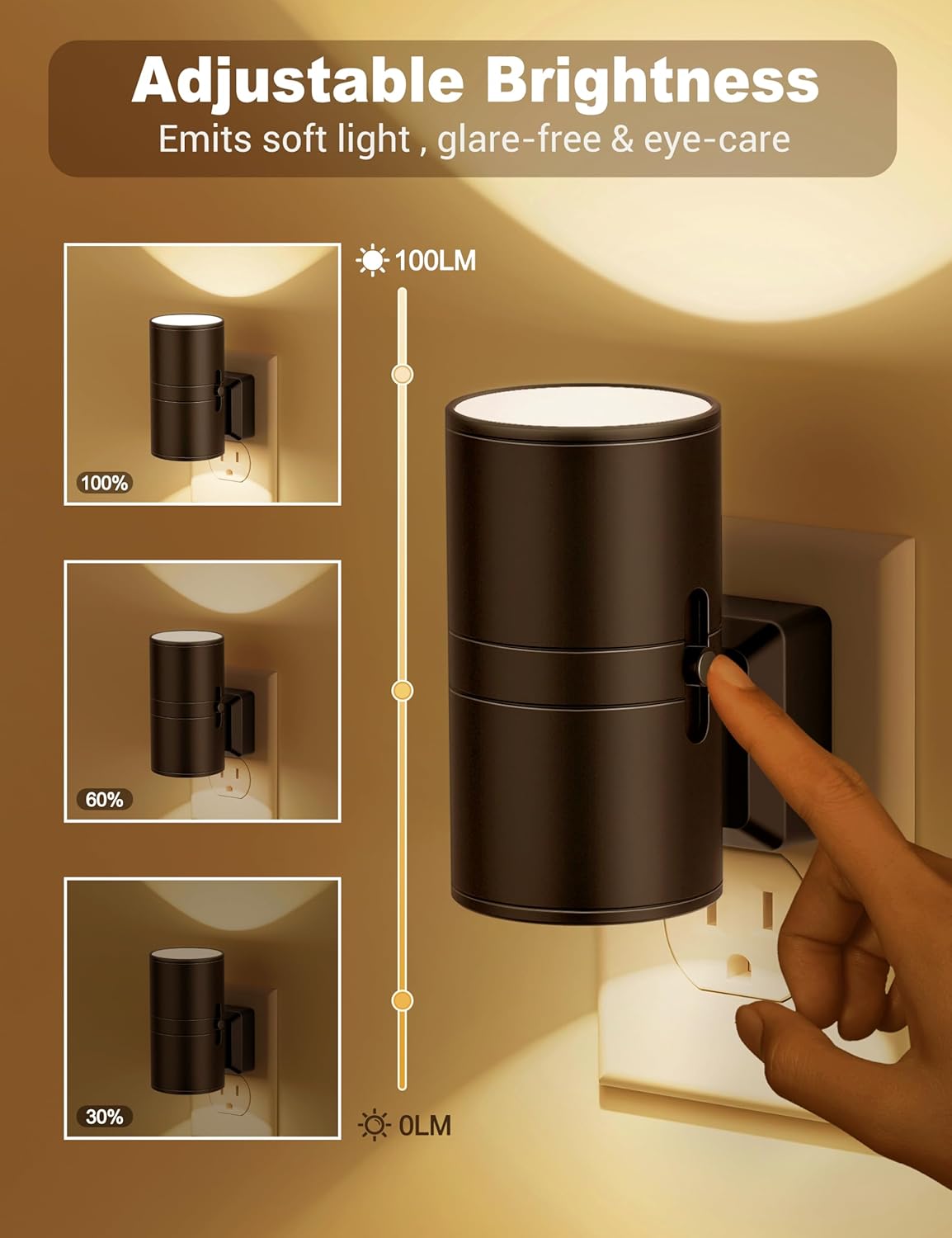 LumiGlow- Plug-in LED Smart Ambient Lighting with Adjustable Brightness