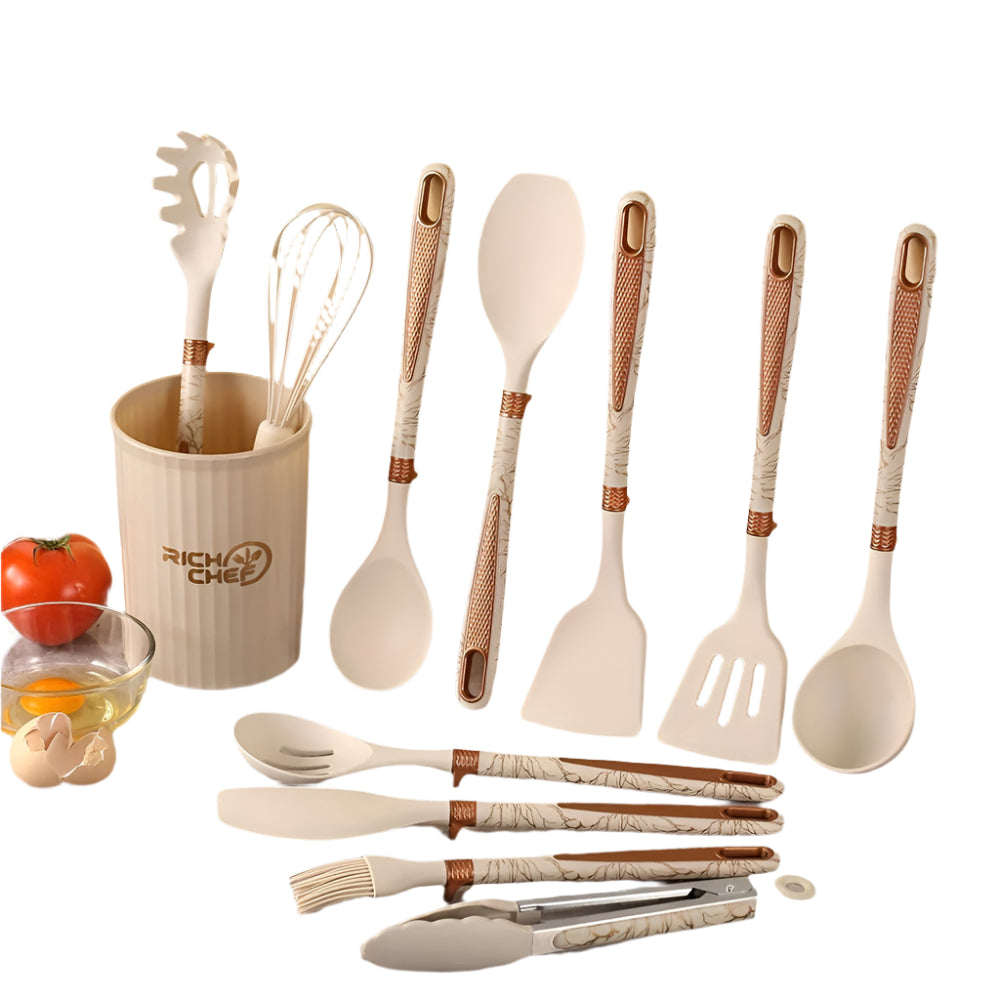 LuxeChef - Elegant Kitchen Utensil Set for Functional Cooking Essentials