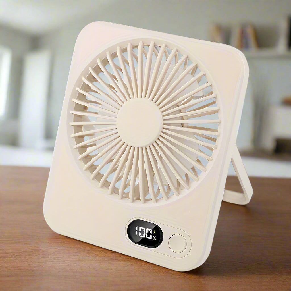 Ultra-Thin Portable USB Fan | Rechargeable Desktop Cooling Solution