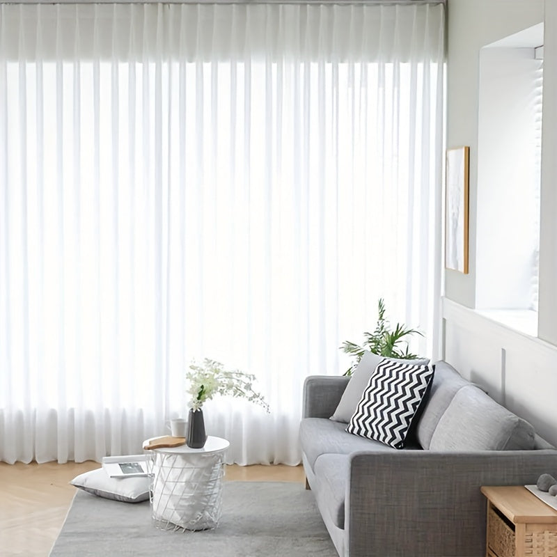 Lunara - Elegant Sheer White Curtains for Serene Interiors