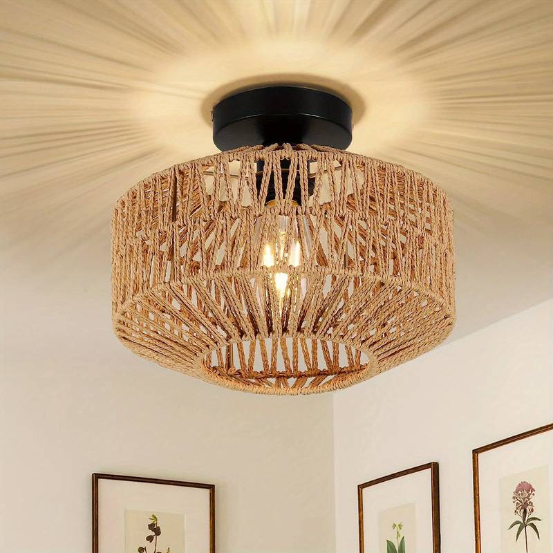 NaturWeave Handmade Rattan Pendant Lamp