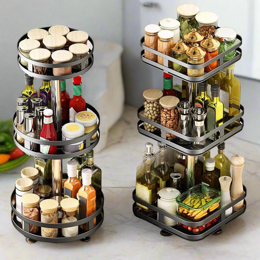 Ultimate 360° Rotating Organizer | Space-Saving Storage