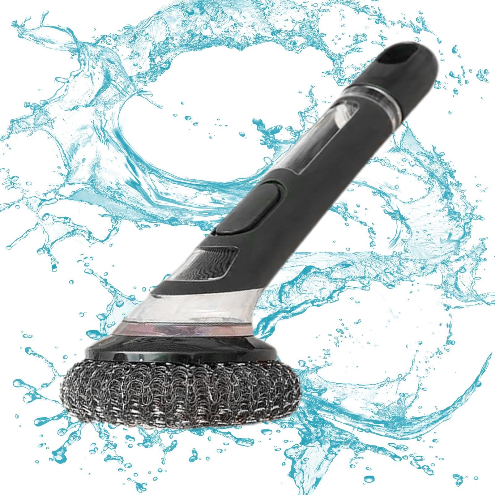 Soap Dispensing Kitchen Brush | Ergonomic Pan & Sink Scrubber