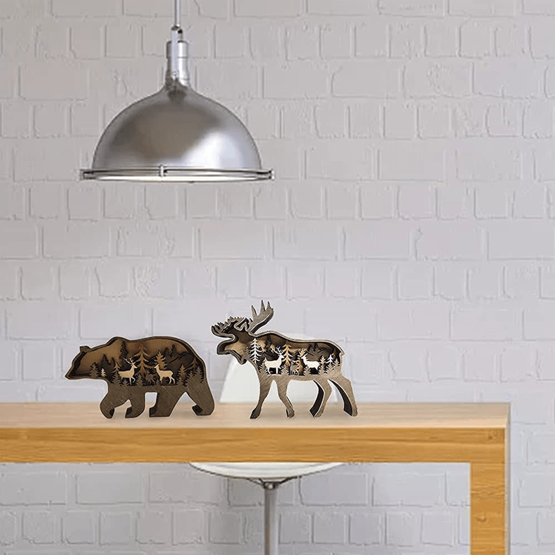 Everly 3D Handcrafted Wooden Animal Sculpture – Unique Art Decor & Gift