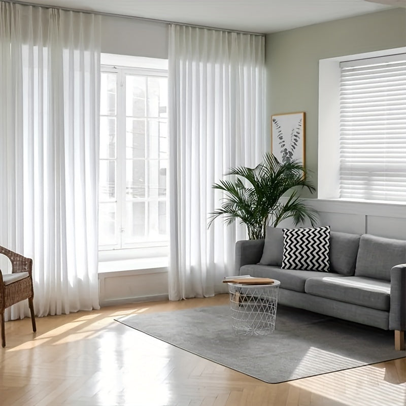 Lunara - Elegant Sheer White Curtains for Serene Interiors