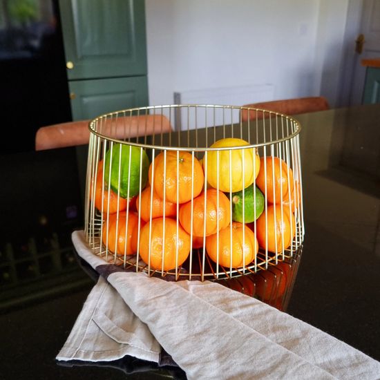 Elegant Golden Wire Basket | Stylish & Functional Storage Solution