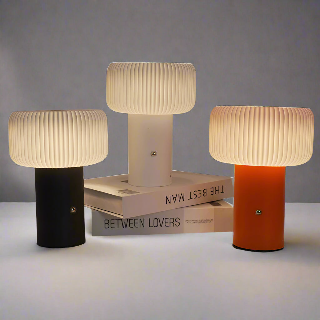 LumoTone - Cylindrical Fluted Table Lamp
