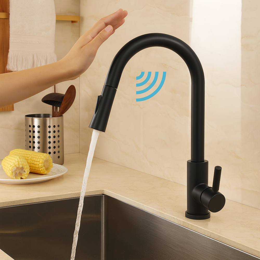ActivatedTap - Modern Sensor High-Arc Kitchen Faucet