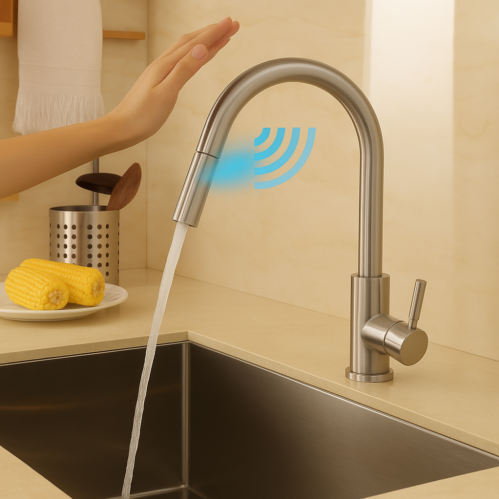ActivatedTap - Modern Sensor High-Arc Kitchen Faucet