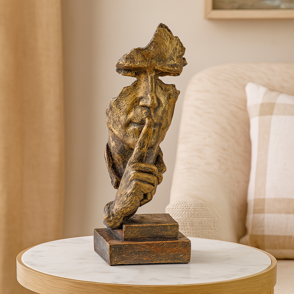 MindForm Abstract Reflection Sculpture – Modern Decorative Statue for Mindful Interiors