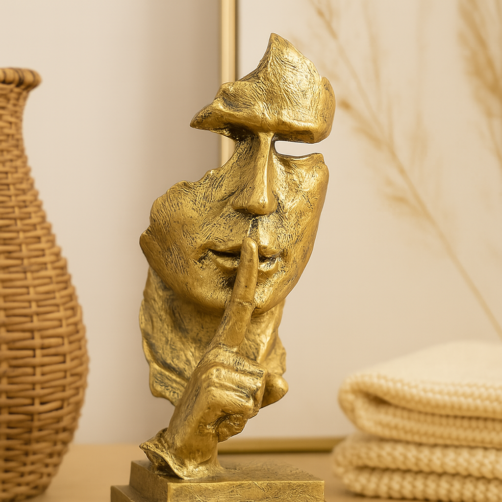 MindForm Abstract Reflection Sculpture – Modern Decorative Statue for Mindful Interiors