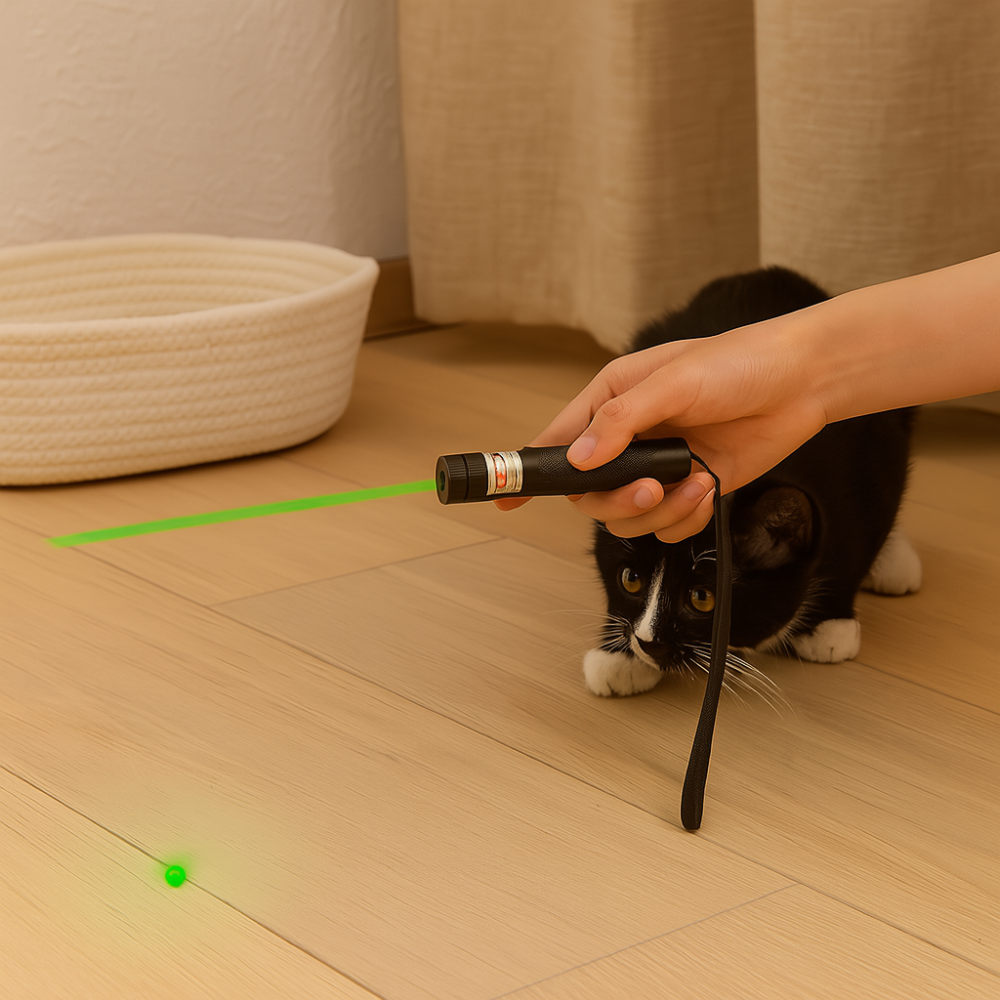 ChaseLight - Interactive Handheld Laser Pointer Toy for Cats