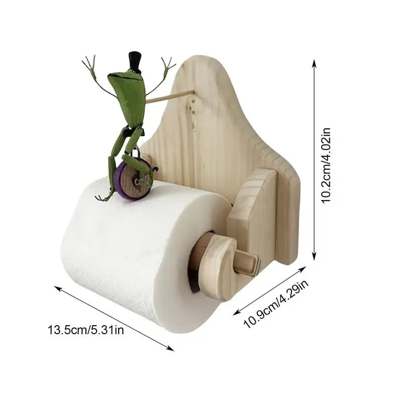 FroggyCycle - Playful Frog Unicycle Toilet Paper Holder
